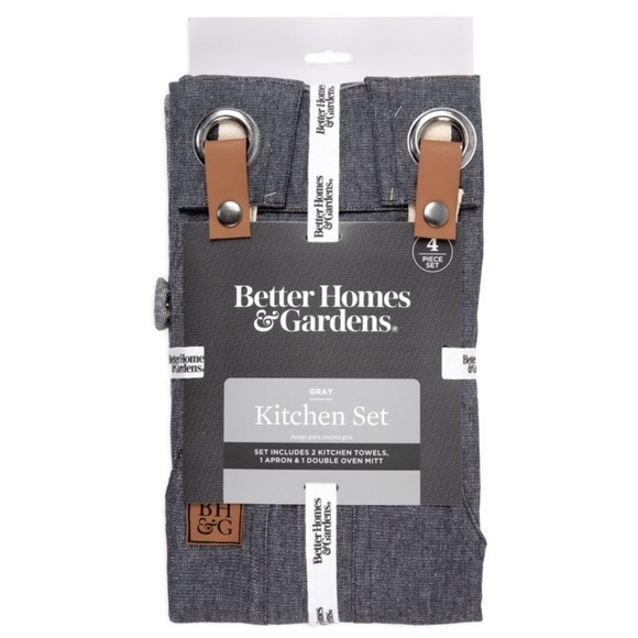 New - Better Homes & Gardens Kitchen Set 4 Piece, Gray - Picture 2 of 12